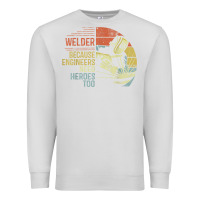 Dove Grey Mens Welder Because Engineers Need Heroes Too Gifts Funny Welding Premium Sweatshirt - minhPixels