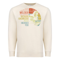 Sandshell Mens Welder Because Engineers Need Heroes Too Gifts Funny Welding Premium Sweatshirt - minhPixels