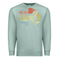 Seafoam Mens Welder Because Engineers Need Heroes Too Gifts Funny Welding Premium Sweatshirt - minhPixels