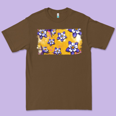 Rocky Mountain Columbine Flower Premium Tee Designed By Bettercallsaul