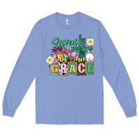 Colony Blue Saved by his grace Easter Long Sleeve Tee - CowGirlArtShop