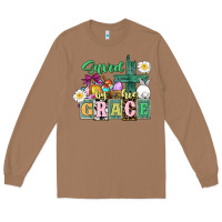 Toasted Coconut Saved by his grace Easter Long Sleeve Tee - CowGirlArtShop