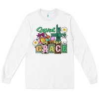 White Saved by his grace Easter Long Sleeve Tee - CowGirlArtShop