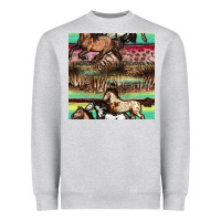Heather Grey horses seamless pattern Heavyweight Sweatshirt - BundleAndBundleShop