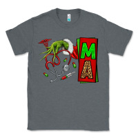 Charcoal Heather Christmas Character Nurse Classic Tee - NancyCooperArtShop