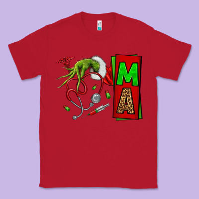 Christmas Character Nurse Classic Tee Designed By Nancycooperartshop