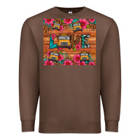 Chestnut love school bus leopard Premium Sweatshirt - Artiststas
