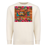 Sandshell love school bus leopard Premium Sweatshirt - Artiststas
