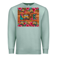 Seafoam love school bus leopard Premium Sweatshirt - Artiststas