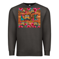 Smoke love school bus leopard Premium Sweatshirt - Artiststas
