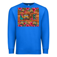 True Royal love school bus leopard Premium Sweatshirt - Artiststas