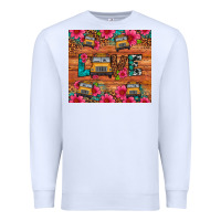White love school bus leopard Premium Sweatshirt - Artiststas