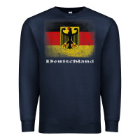Navy Germany German Flag Deutschland Souvenir Gift Alemania Premium Sweatshirt - minhPixels