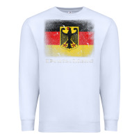 White Germany German Flag Deutschland Souvenir Gift Alemania Premium Sweatshirt - minhPixels