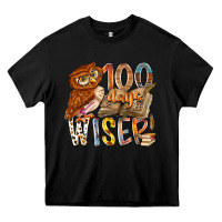 Black 100 days wiser Heavy Core Tee - RacoonDesign