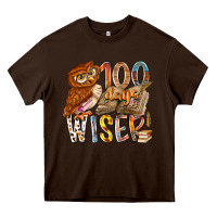 Chocolate Brown 100 days wiser Heavy Core Tee - RacoonDesign