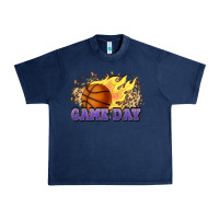 Navy game day basketball leopard flames fireball Urban Heavy Tee - HowdyJamesFarm