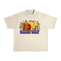 Sandshell game day basketball leopard flames fireball Urban Heavy Tee - HowdyJamesFarm