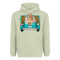 Matcha easter bunny truck Heavyweight Hoodie - Artiststas
