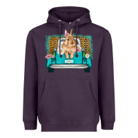 Plum easter bunny truck Heavyweight Hoodie - Artiststas