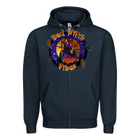 Navy bad witch vibes Zipper Hoodie - SublimationCraftShop