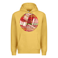 Antique Gold african fabric pattern round earrings 2 Premium Hoodie - BundleAndBundleShop
