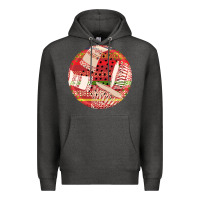 Charcoal Heather african fabric pattern round earrings 2 Premium Hoodie - BundleAndBundleShop