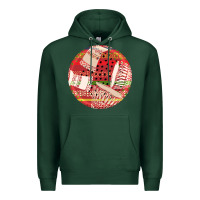 Sports Green african fabric pattern round earrings 2 Premium Hoodie - BundleAndBundleShop
