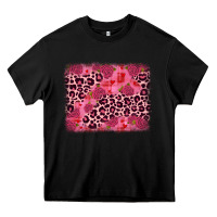 Black valentine's day roses leopard background Heavy Core Tee - JahusDesignShop