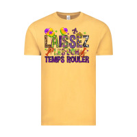 Vintage Mustard Loissez les bon temps rouler with balloon Vintage Tee - HowdyJamesFarm