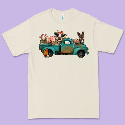 Farm Animals Truck Premium Tee Designed By Bettercallsaul