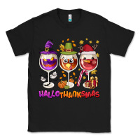 Black Hallothanksmas wine glasses Classic Tee - NancyCooperArtShop