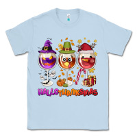 Dusty Blue Hallothanksmas wine glasses Classic Tee - NancyCooperArtShop