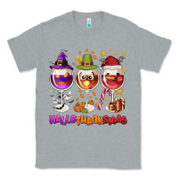 Heather Grey Hallothanksmas wine glasses Classic Tee - NancyCooperArtShop