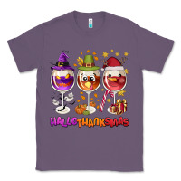 Lavender Hallothanksmas wine glasses Classic Tee - NancyCooperArtShop