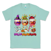 Seafoam Hallothanksmas wine glasses Classic Tee - NancyCooperArtShop