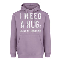 Lavender I Need a HUGe Glass of Bourbon T Shirt Bourbon Gifts for Him Heavyweight Hoodie - minhPixels