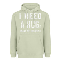 Matcha I Need a HUGe Glass of Bourbon T Shirt Bourbon Gifts for Him Heavyweight Hoodie - minhPixels