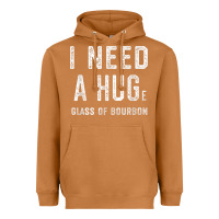 Meerkat I Need a HUGe Glass of Bourbon T Shirt Bourbon Gifts for Him Heavyweight Hoodie - minhPixels