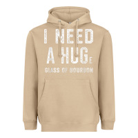 Mushroom I Need a HUGe Glass of Bourbon T Shirt Bourbon Gifts for Him Heavyweight Hoodie - minhPixels