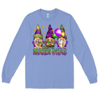 Colony Blue mardi gras with gnomies Long Sleeve Tee - HowdyJamesFarm