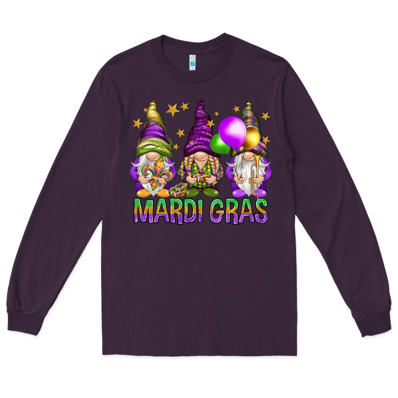 Mardi Gras With Gnomies Long Sleeve Tee by HowdyJamesFarm | Teevron