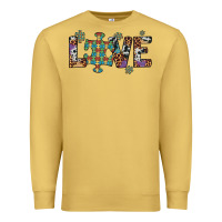 Antique Gold love autism awareness leopard cowhide Premium Sweatshirt - Artiststas