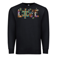 Black love autism awareness leopard cowhide Premium Sweatshirt - Artiststas