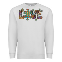 Dove Grey love autism awareness leopard cowhide Premium Sweatshirt - Artiststas