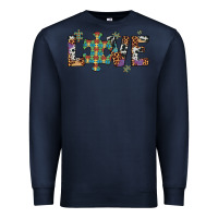 Navy love autism awareness leopard cowhide Premium Sweatshirt - Artiststas