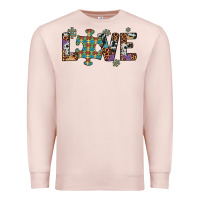 Pale Pink love autism awareness leopard cowhide Premium Sweatshirt - Artiststas