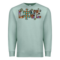 Seafoam love autism awareness leopard cowhide Premium Sweatshirt - Artiststas