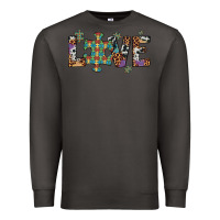 Smoke love autism awareness leopard cowhide Premium Sweatshirt - Artiststas