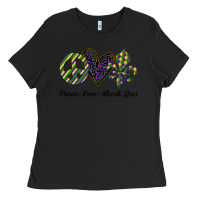 Black mardi gras love peace Ladies Tee - Bettercallsaul